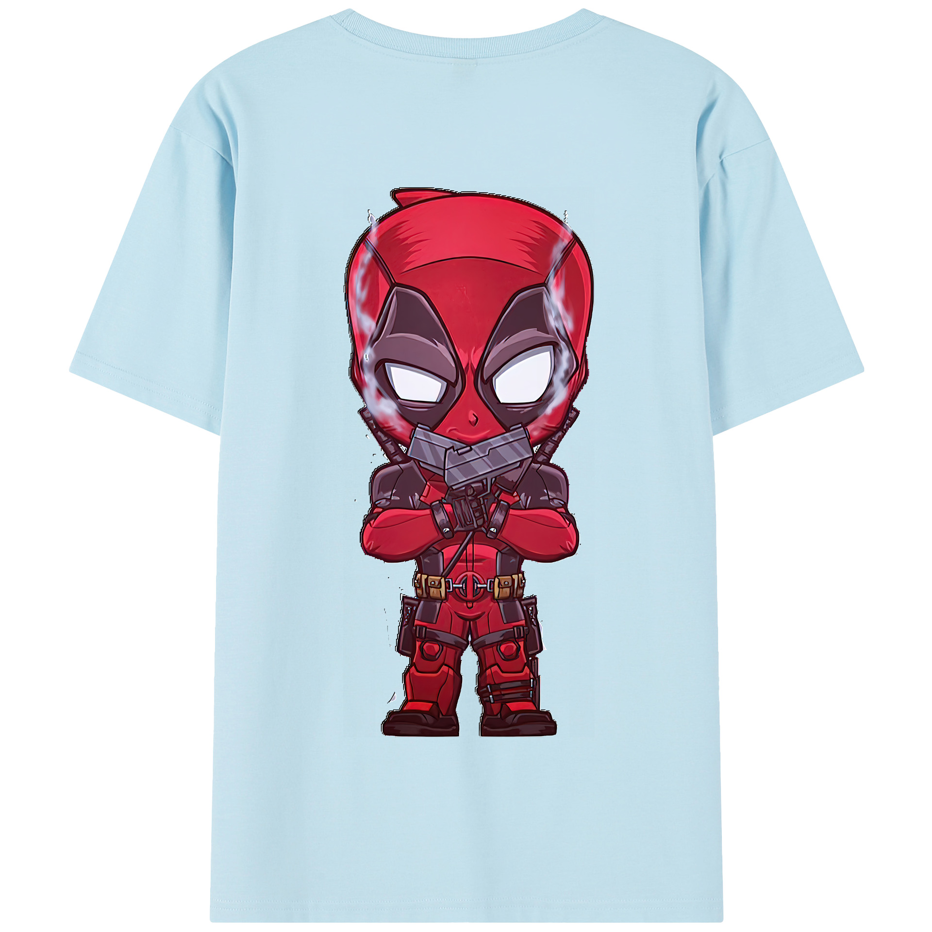 （画像用） Deadpool デッドプール 綿100％半袖Tシャツ（背面プリント）